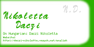nikoletta daczi business card